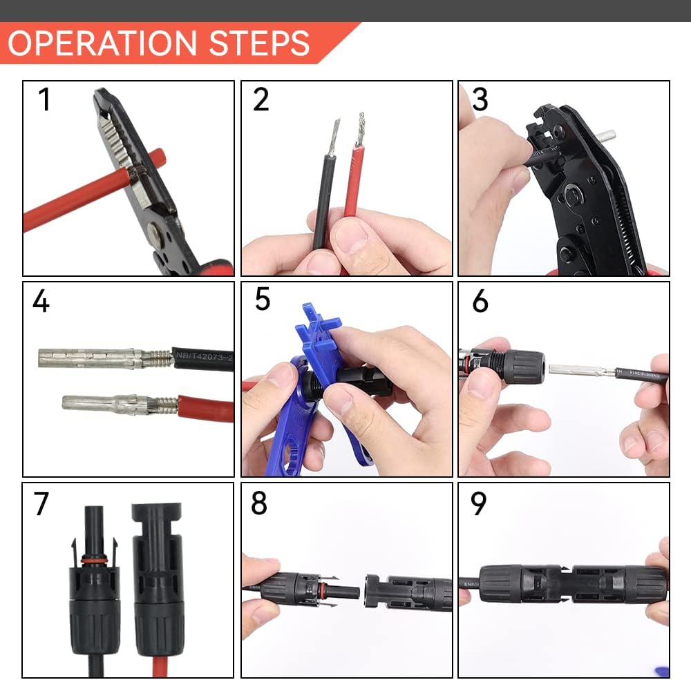 Solar Panel Crimper Tool Kit w - Solar Cable Mc4 Connector 评论和价格